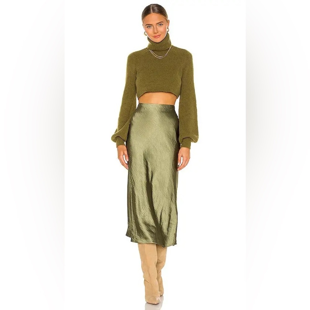 NWT Camila Coelho- sage midi skirt - L